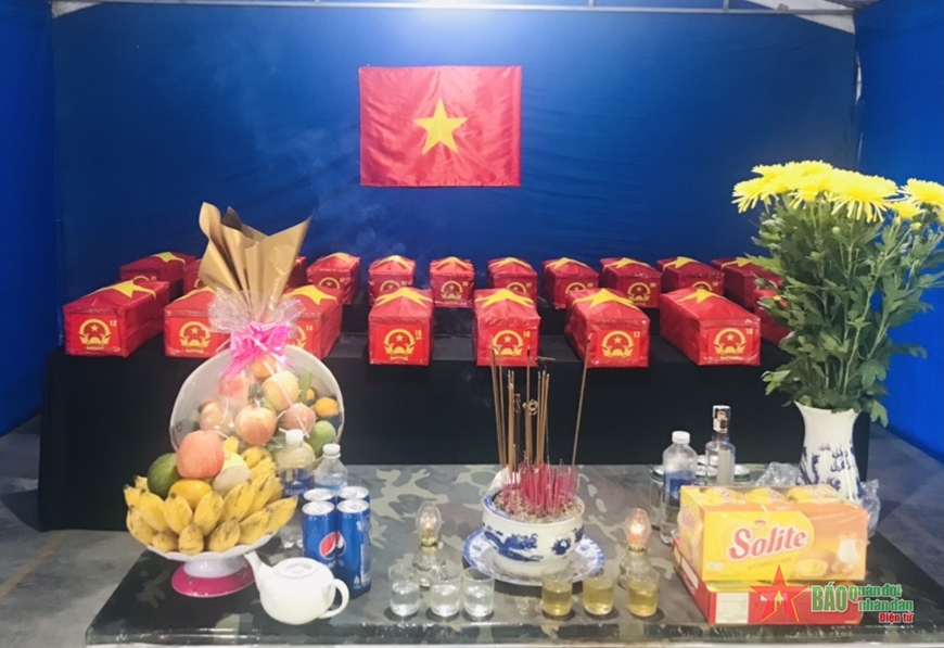 Truy điệu và an táng 19 hài cốt liệt sĩ 